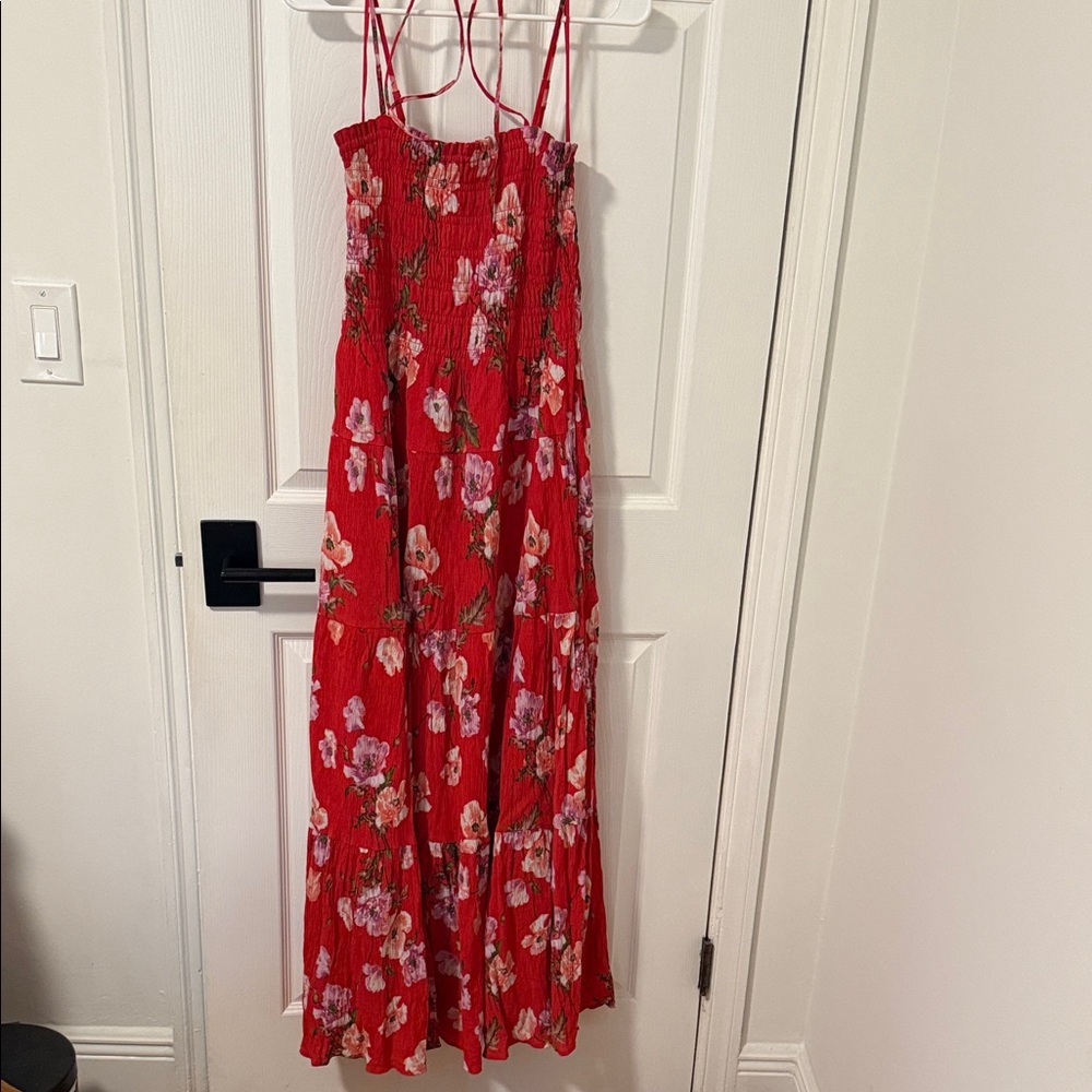 Abercrombie & Fitch Red Ruffled Dress